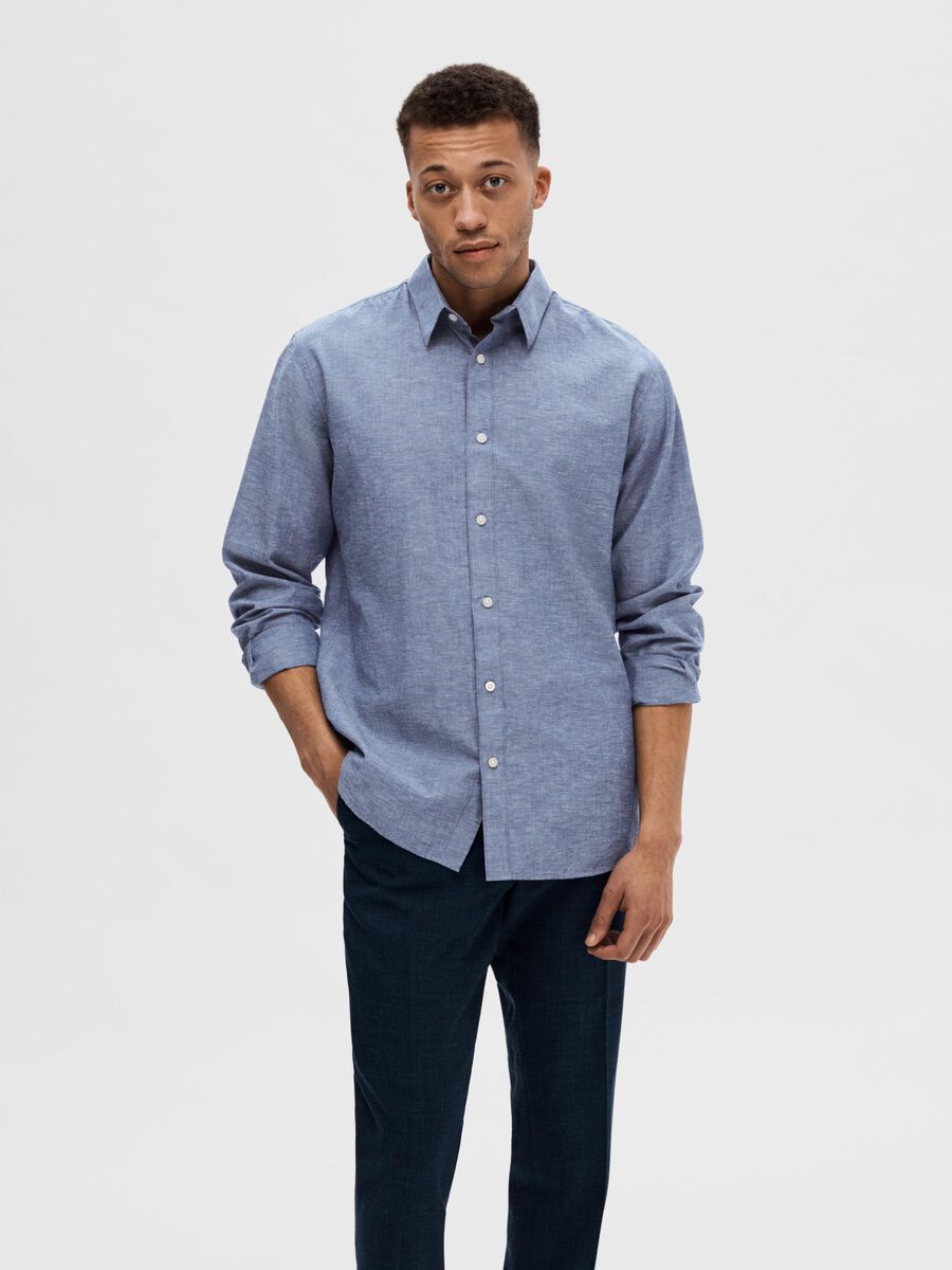 SEL16078867 Slim Linen Sun Shirt