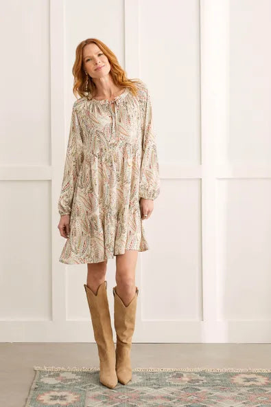 TR1569o L/S Tiered Dress