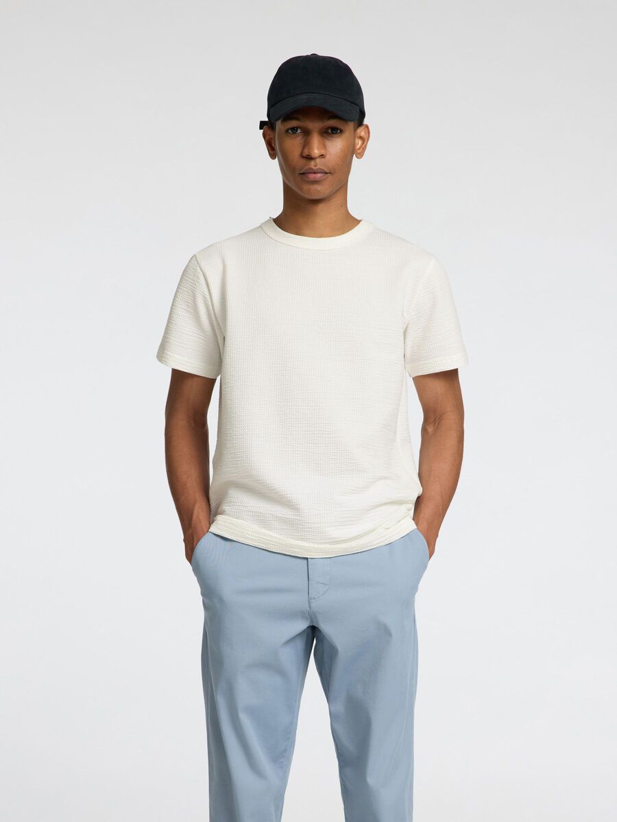 SEL16092769 Sander Seersucker O-Neck Tee