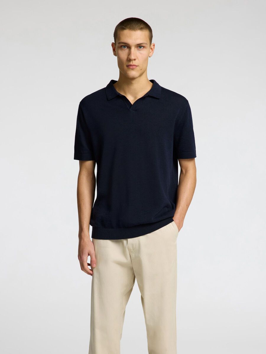 SEL16096197 Mattis Linen Blend Polo