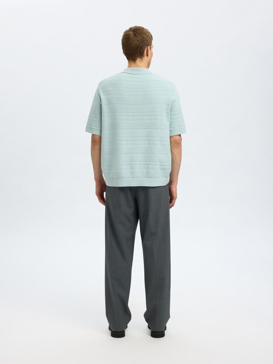 SEL16097574 Foam S/S Knit Relaxed Structured Polo