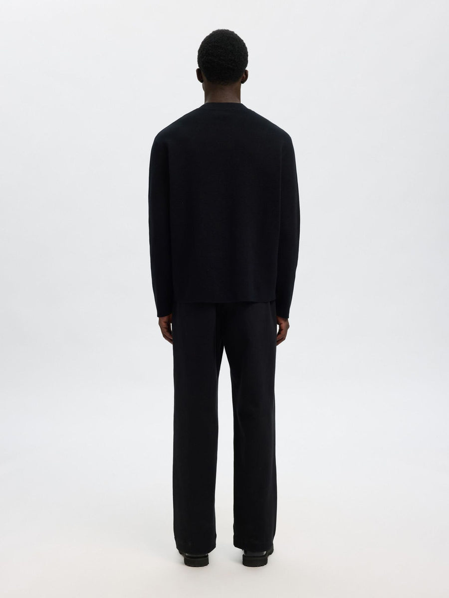 SEL16098435 Mike L/S Knit Relaxed Mock Neck
