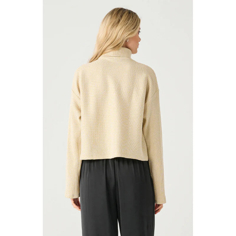 BT2424021 Turtleneck Shimmer Top