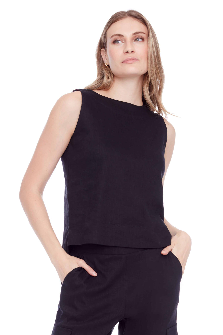 ILTM248000 Linen Sleeveless Top