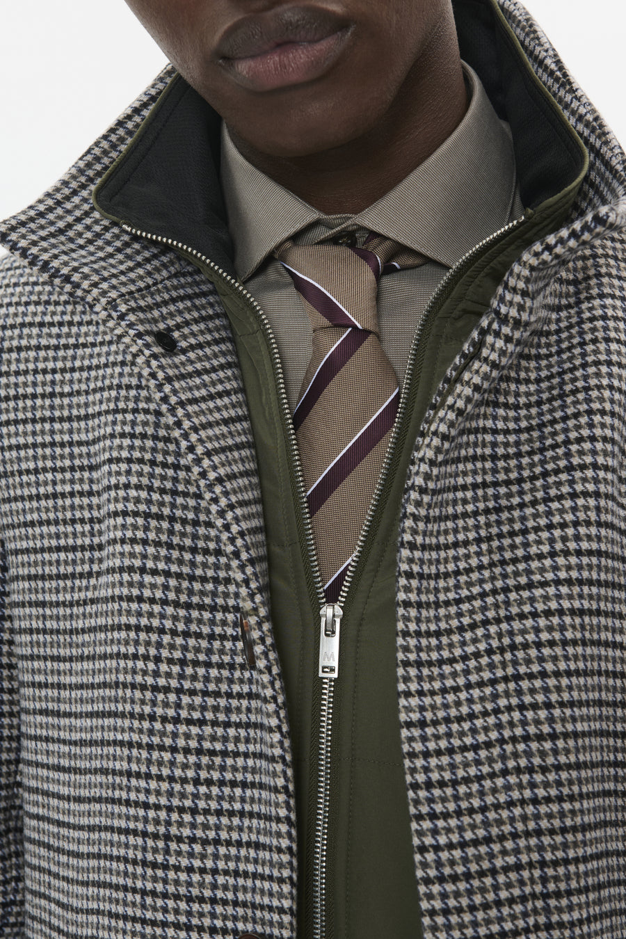 MT30208570 Harvey N Houndstooth Pattern Coat