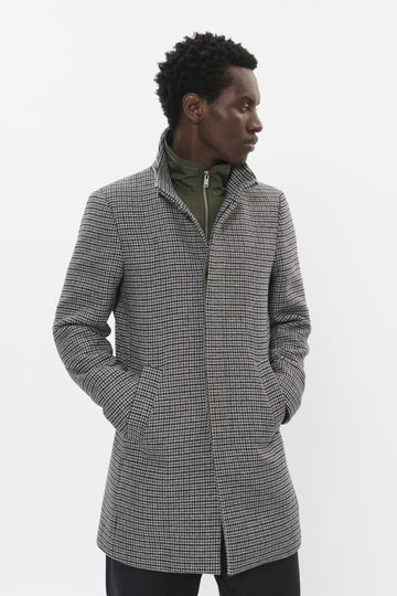 MT30208570 Harvey N Houndstooth Pattern Coat