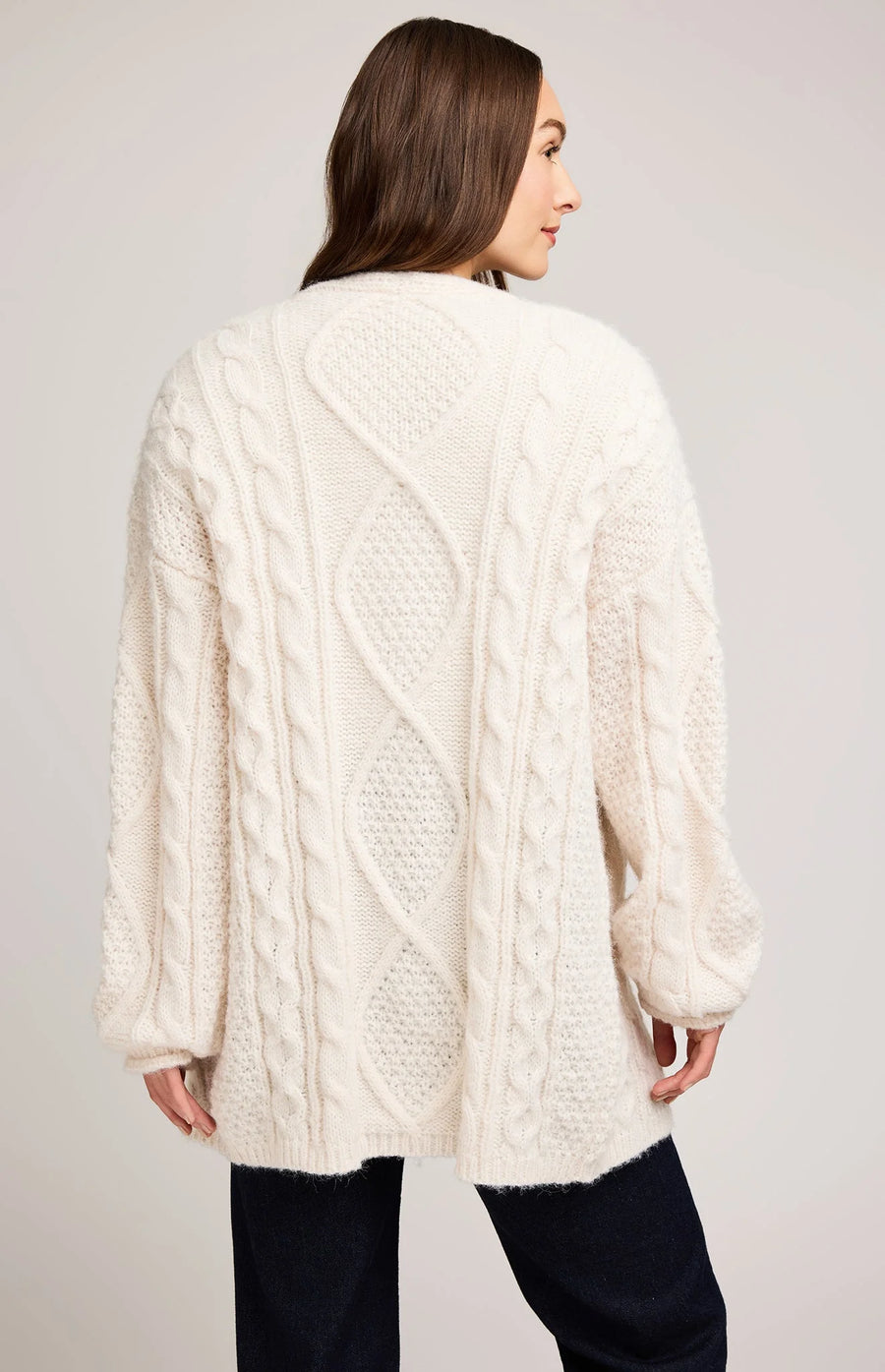 GFX2508-3128 Betty Long Open Cardigan