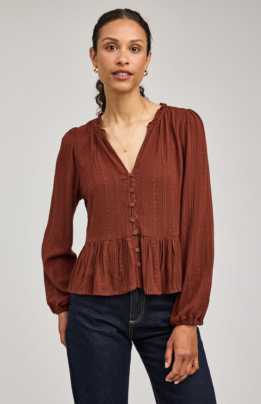 GF25092892 Ophelia Peplum Blouse