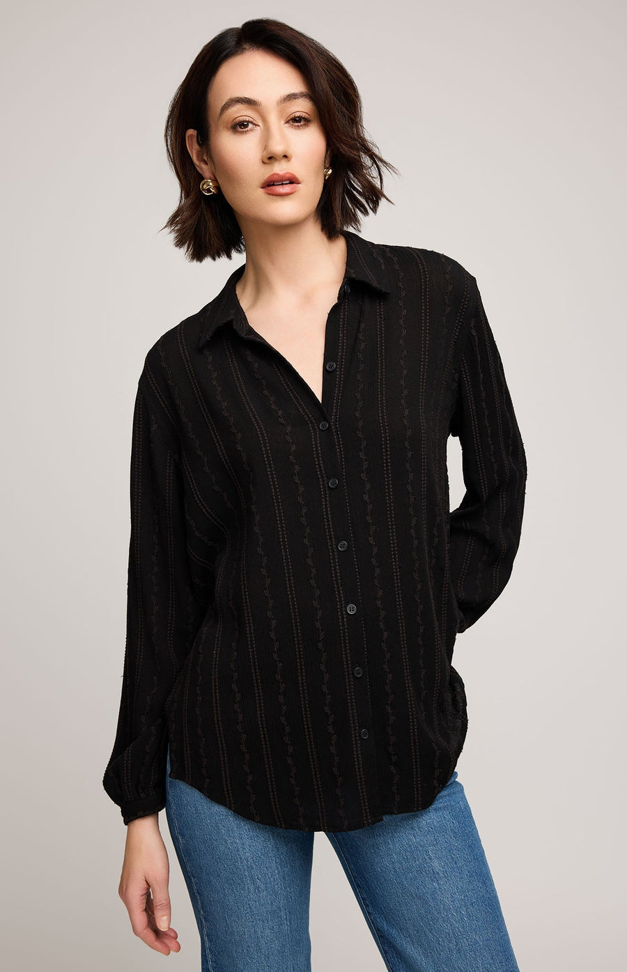 GF25092893 Solana Button Down with Embroidery
