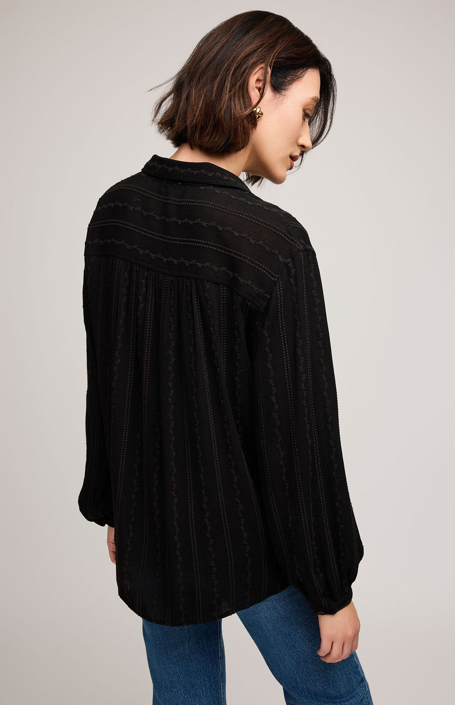 GF25092893 Solana Button Down with Embroidery