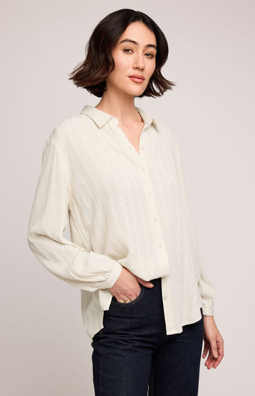 GF25092893 Solana Button Down with Embroidery