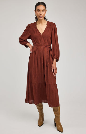 GF25098783 Monroe Long Ruffle Hem Dress