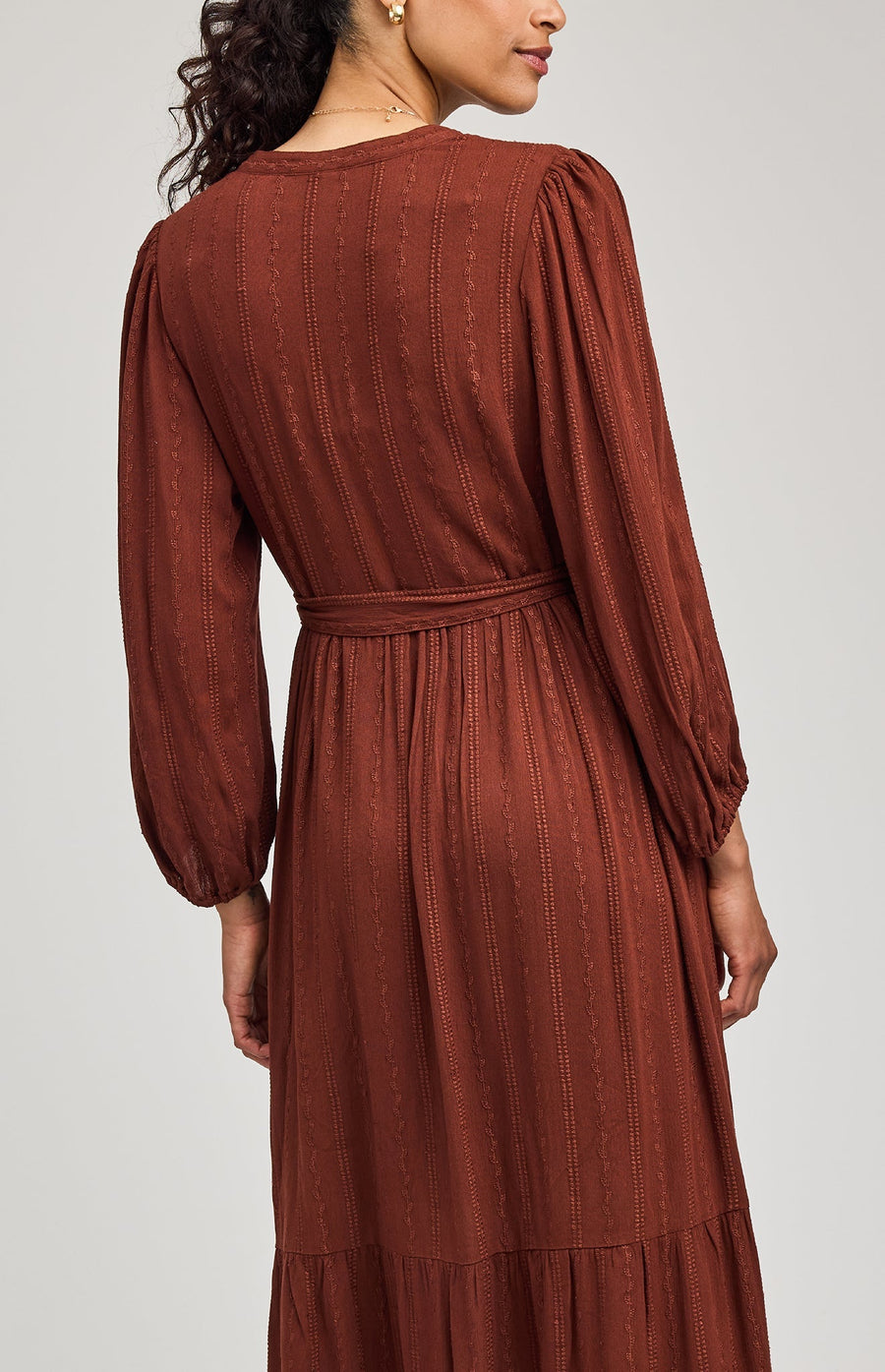 GF25098783 Monroe Long Ruffle Hem Dress