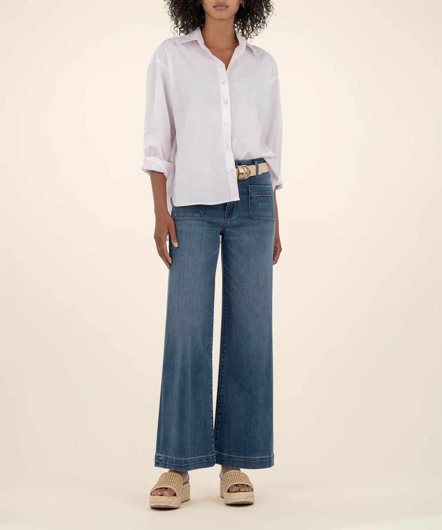 KUT1753MB5 Meg High Rise Wide Leg W/Patch Pockets Regular Hem