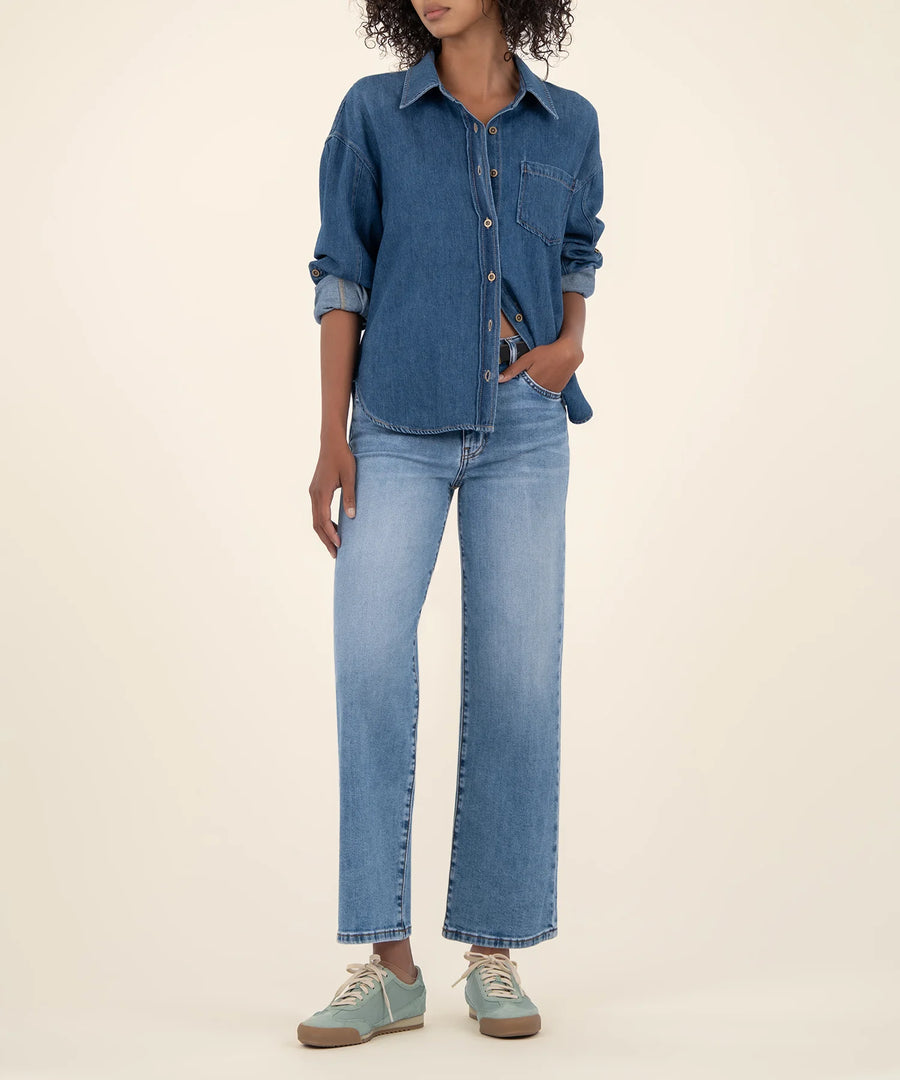 KUT1998MA3 Charlotte High Rise Wide Leg W/Regular Hem