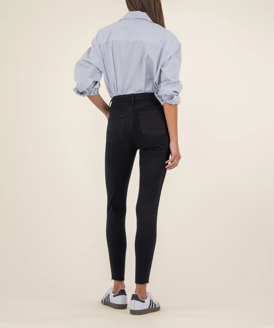 KUT0934MB3 Donna High Rise Ankle Skinny Raw Hem