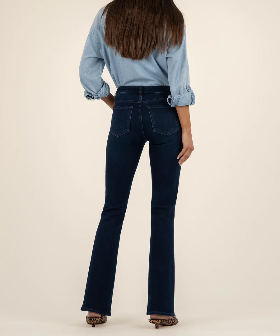 KUT1240MA2 Natalie Mid Rise Flare 5 Pockets
