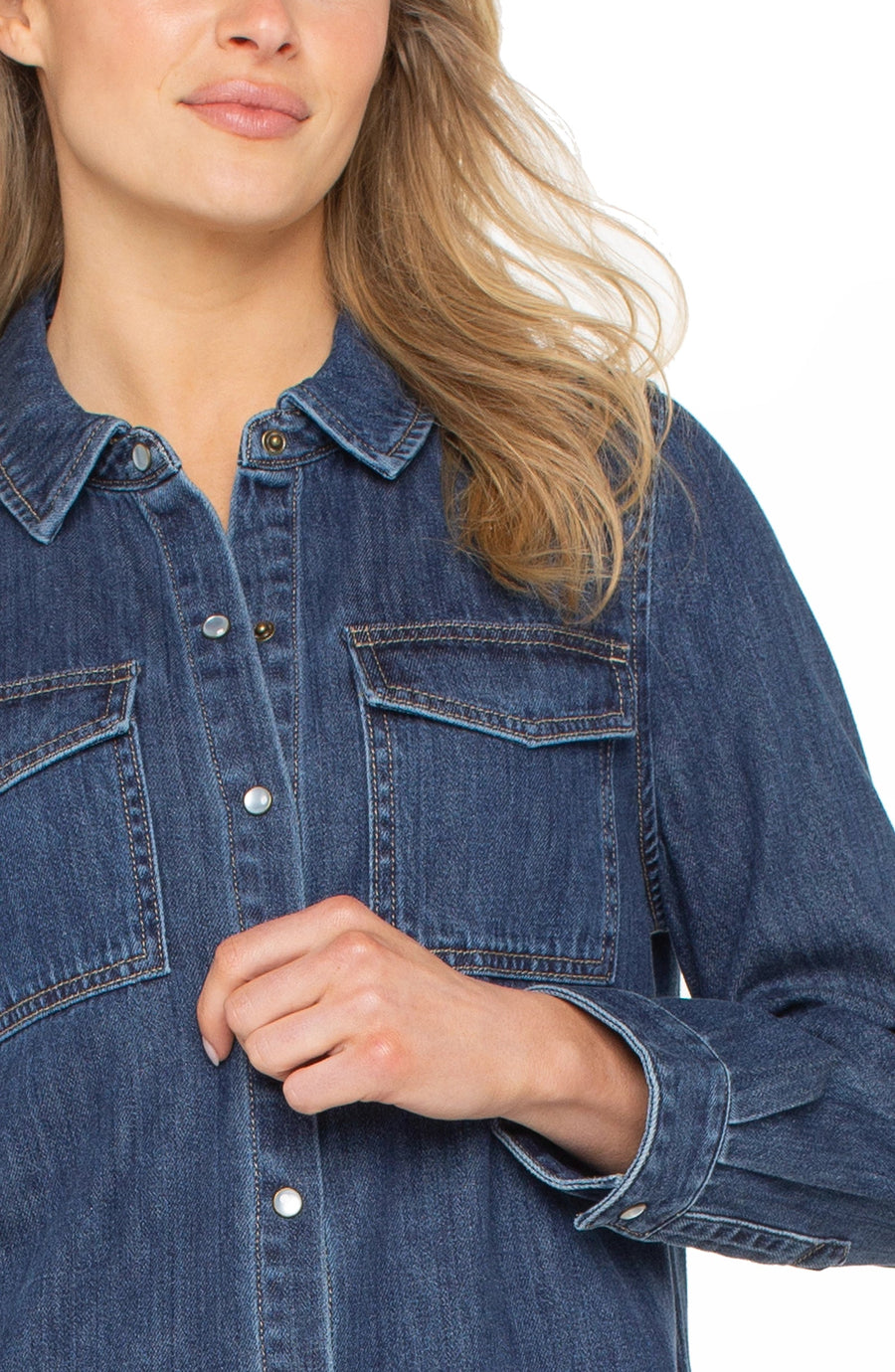 LP8H17 Denim Shirt With Pockets