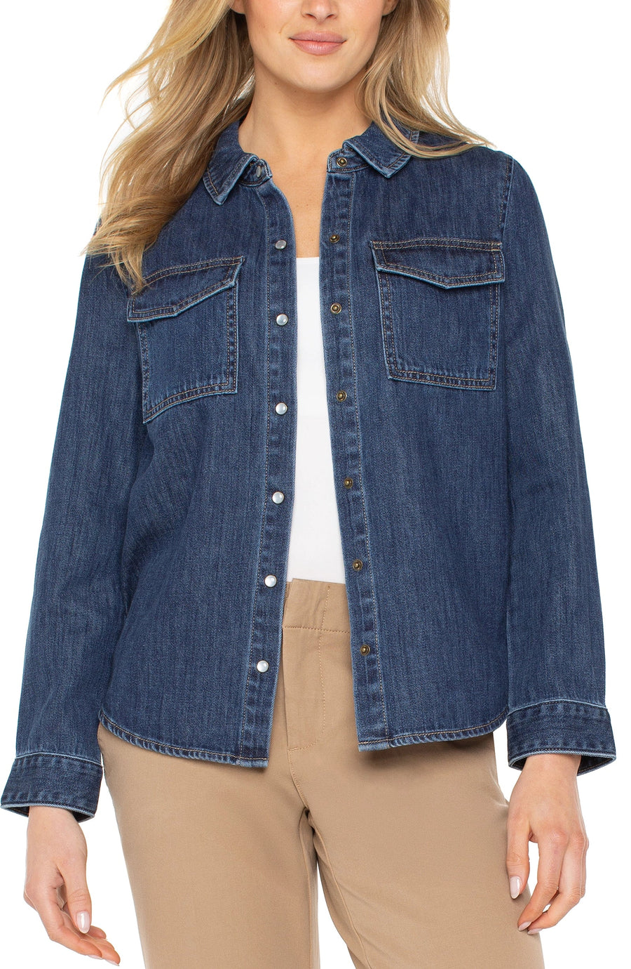 LP8H17 Denim Shirt With Pockets