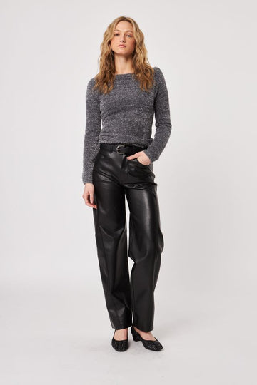 JJ574 Dov Crop Sparkle Sweater