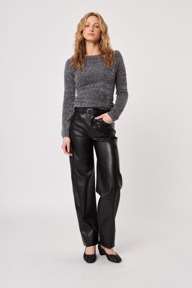 JJ574 Dov Crop Sparkle Sweater