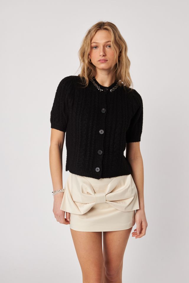 JJ584 Maxwell S/S Jewel Cardigan