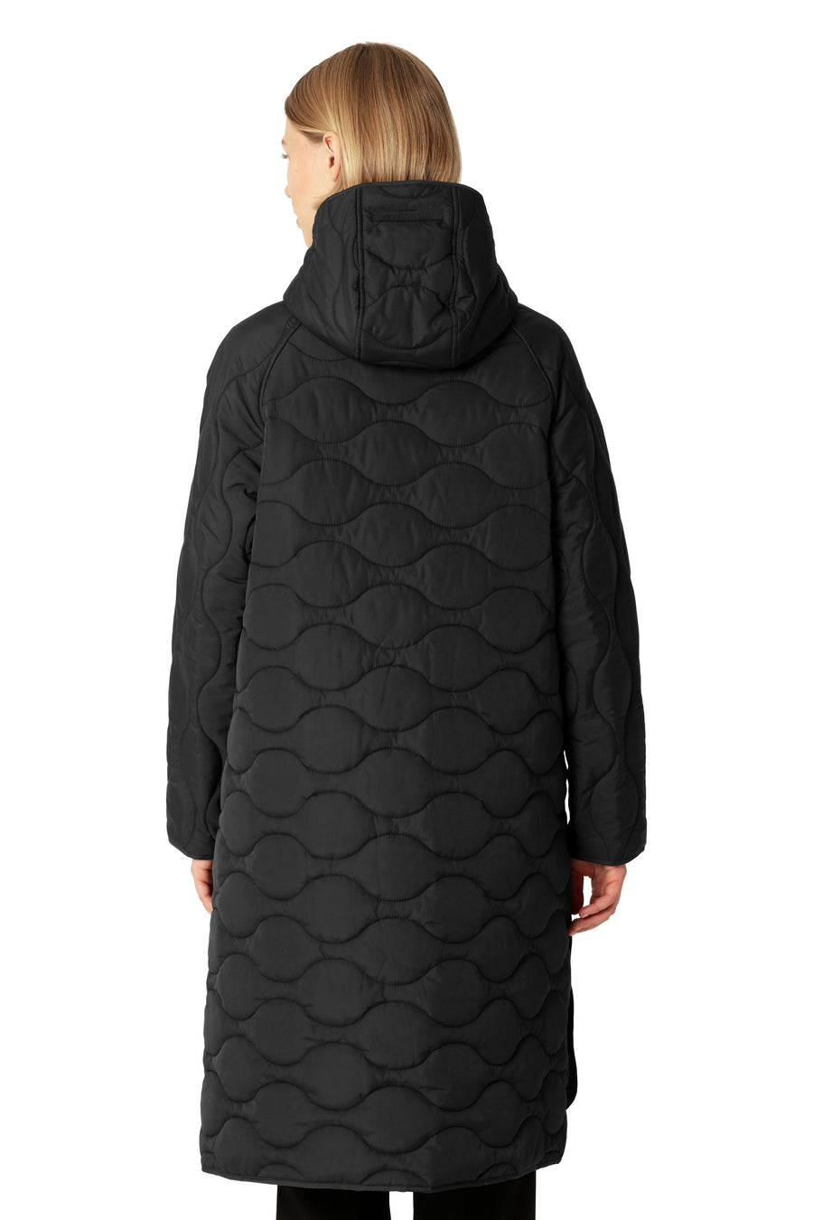 IJQuilted08 Long Quilt Hooded Jacket