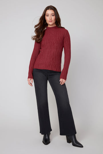 REN6909 Texture Wave Sweater