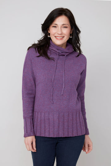 REN6940 Funnel Neck Sweater W/Ties