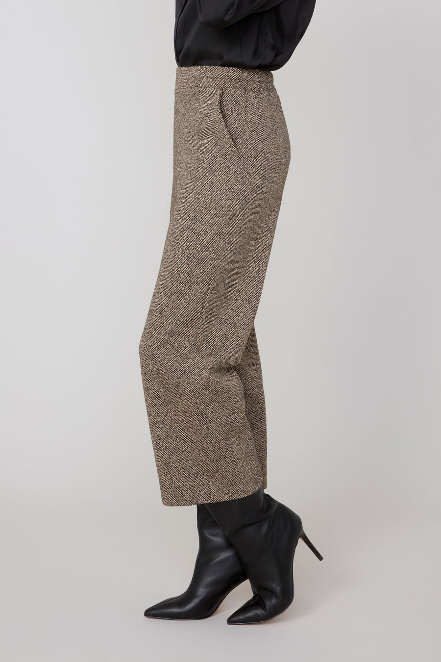 REN8124 Crop Pull On Tweed Pant