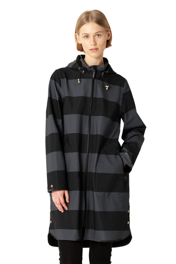 IJRain128ST Striped Fleece Lined Raincoat
