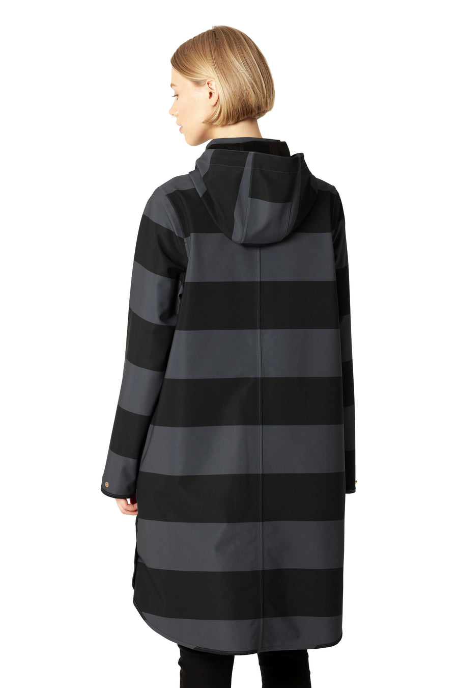 IJRain128ST Striped Fleece Lined Raincoat