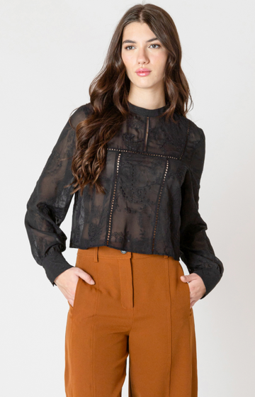 BT2623513 Embroidred Lace Insert Top