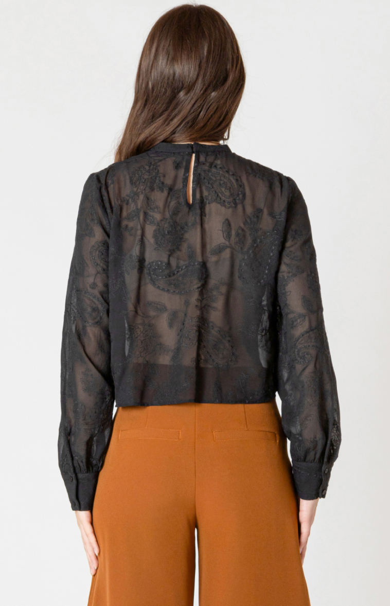 BT2623513 Embroidred Lace Insert Top