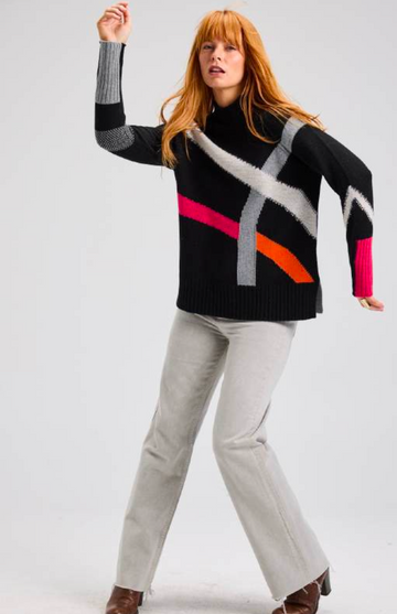 ZP7502U Road Map Sweater