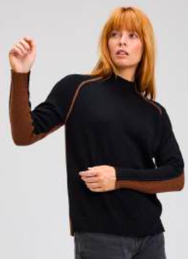 ZP7530U Reversible Block Funnel Sweater