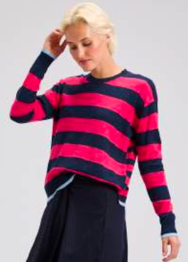 ZP7523U Multi Stripe Crew Sweater