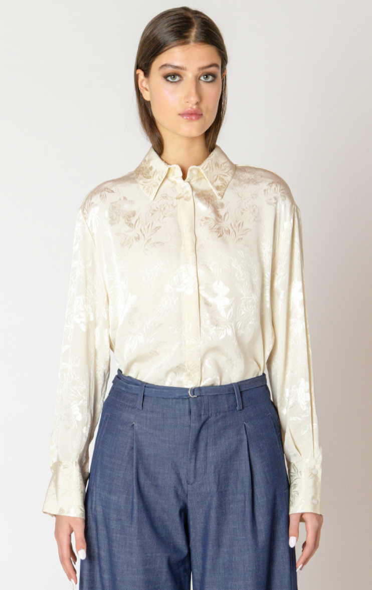 BT2623707 Floral Jacquard Blouse