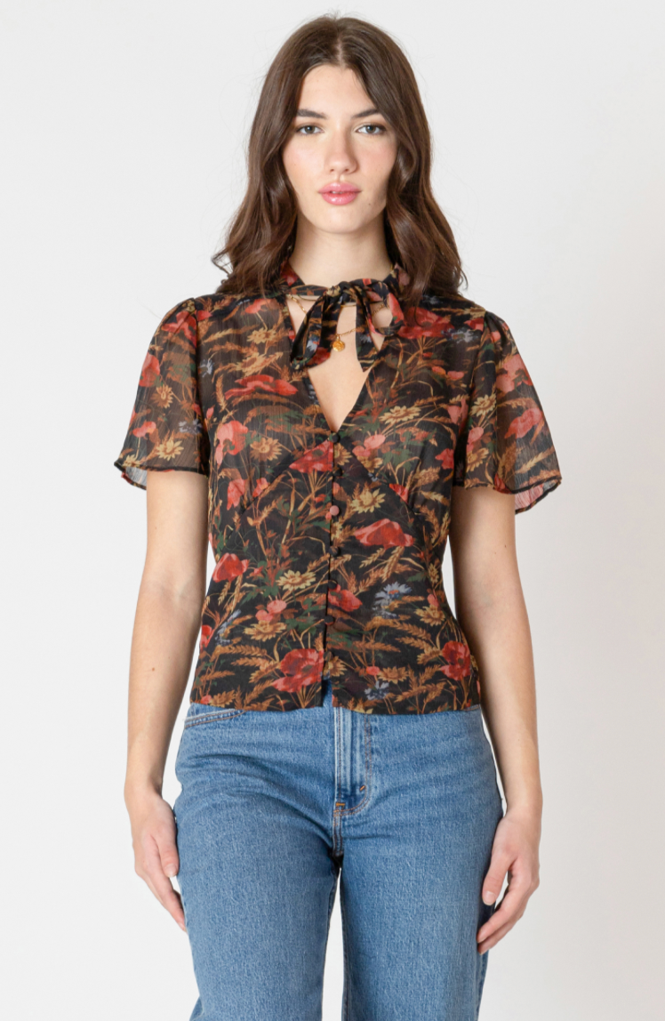 BT2623700Floral Sheer Blouse