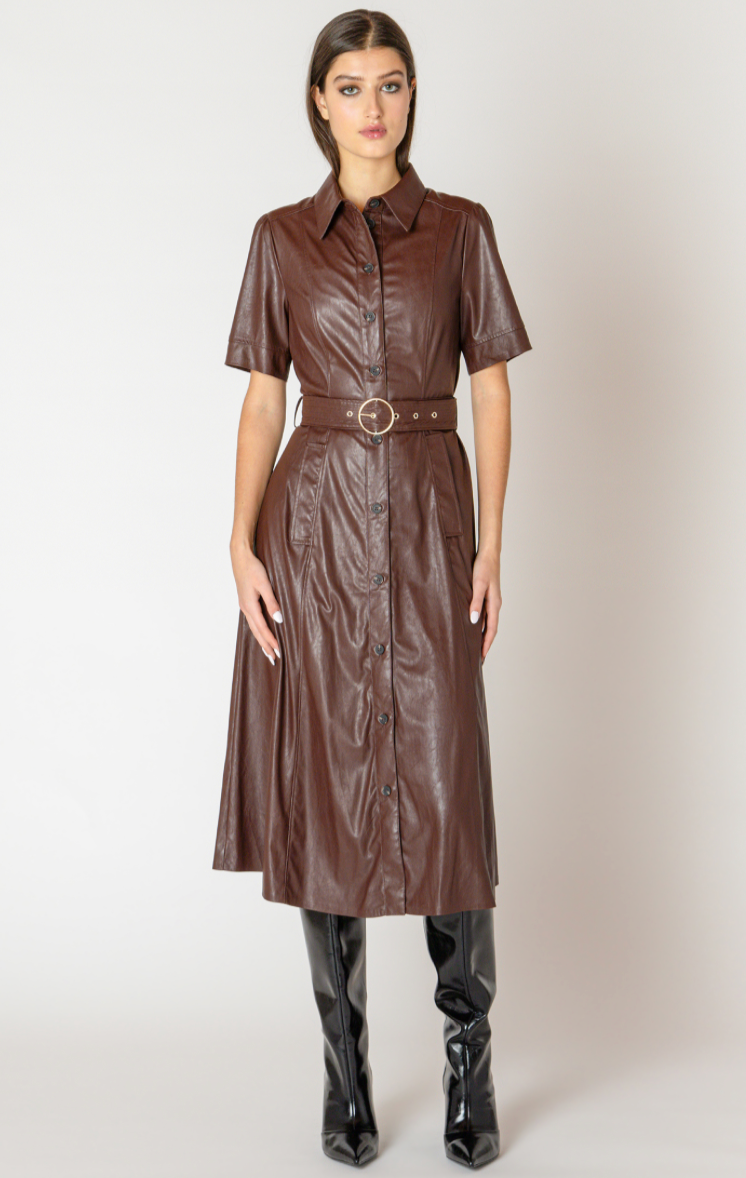 BT2622003 Belted Shirt Dress