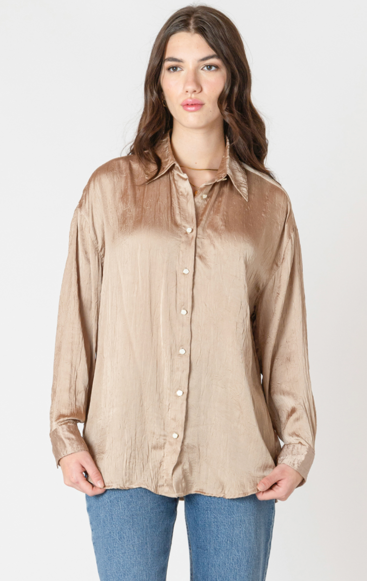 BT2623710 Crinkle Effect Satin Blouse