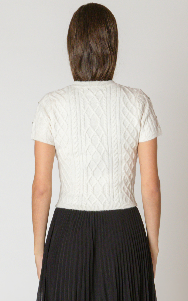 BT2627019 Embellished Cable Sweater