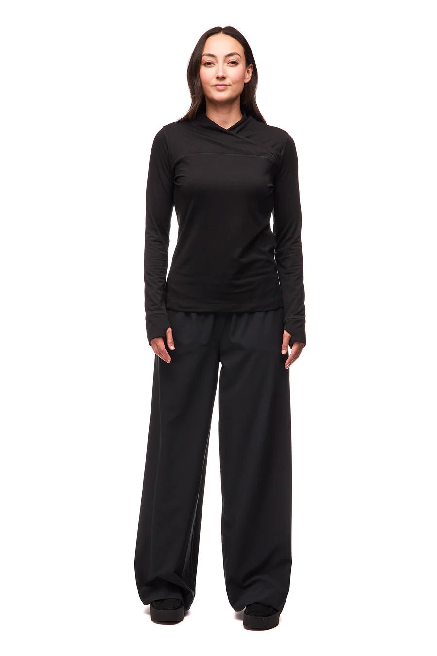 IND25T0036 Strika III Cross Neck L/S Top