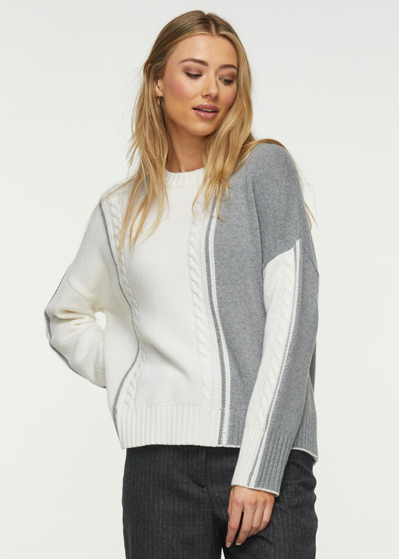 ZP5308 Knit Sweater W/Cable Detail