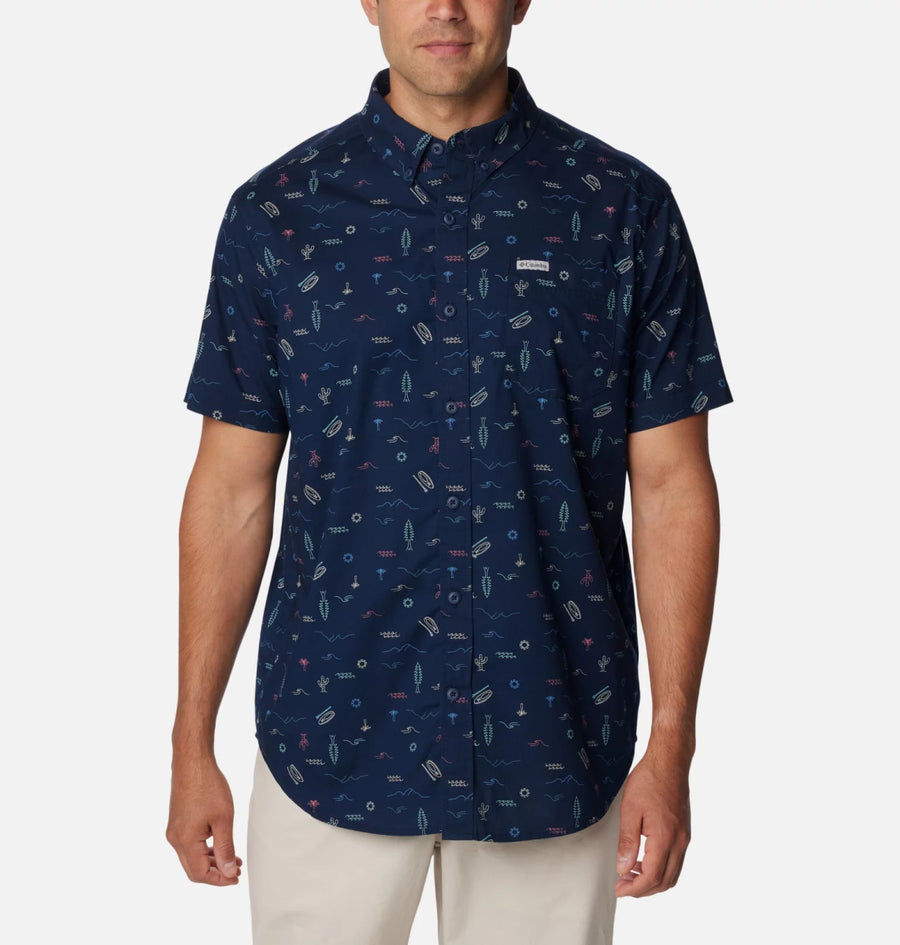 AM0094 Rapid Rivers Printed S/S Shirt - kc clothing