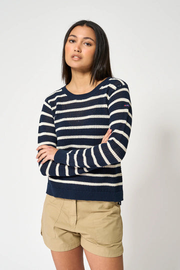 BAT1991 Striped Point Elle Knit Sweater - kc clothing