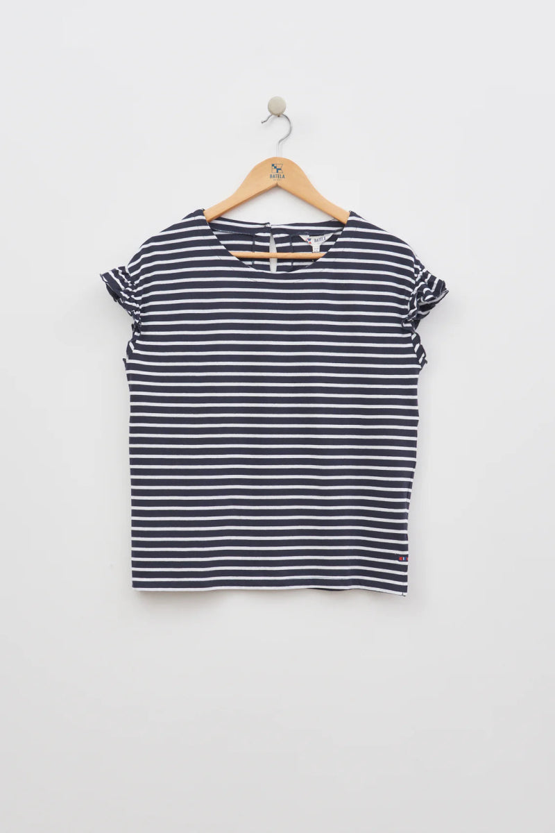 BAT2081 Ruffled Sleeve T Shirt - kc clothing