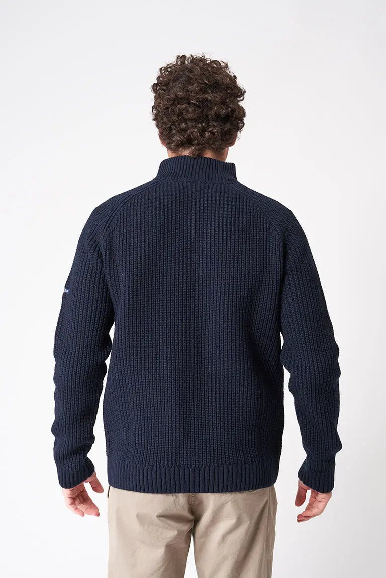 BAT2457 Full Zip Ribbed Sweater - kc clothing