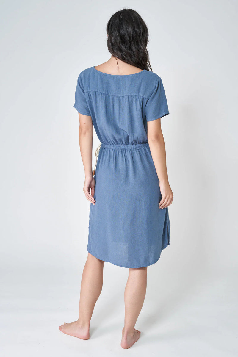 BAT2496 Rope Waist Dress - kc clothing