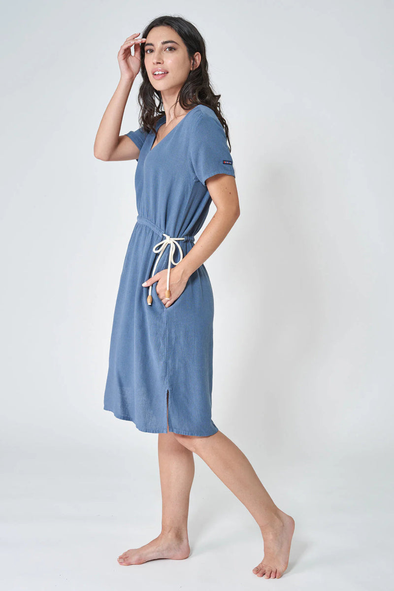 BAT2496 Rope Waist Dress - kc clothing